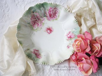 Vintage China Bowl w/Roses Art Nouveau R S Prussia  1900's Edwardian Victorian Cottage Farmhouse Romantic  Shabby Chic WhenRosesBloom