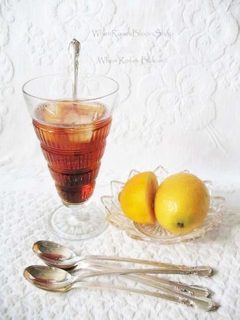 Ice Tea Spoons Vintage Silver Reflection Pattern Set of 6  Party Smoothie Ice Cream Shake Tea Time Silver Gift Classic Tea WhenRosesBloom