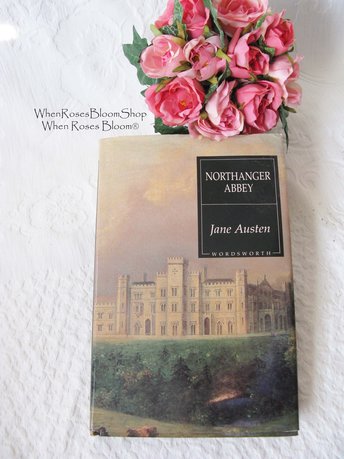 Vintage Book Northanger Abbey Jane Austen Classic Romance Love Literature Gift for her Decorative Library Decor   WhenRosesBloom