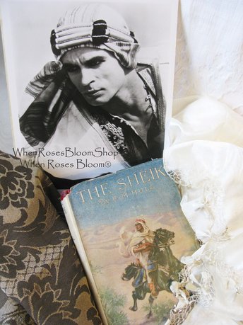 Vintage Red Book The Sheik 1921 Rare Edwardian Romantic Decorative Artwork Paper Cover Library Decor WhenRosesBloom