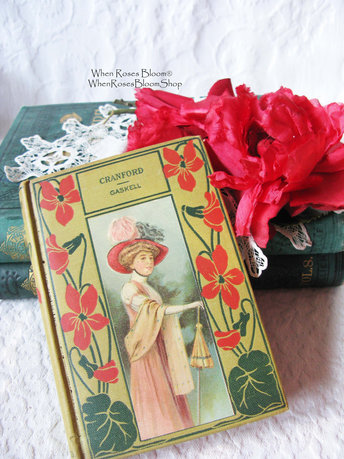 Cranford Vintage Book Decorative Pretty Library Decor Gift Victorian Regency Society Woman Literature WhenRosesBloom