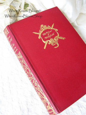 Vicar of Wakefield Vintage Red Gold Book Circa 1927 Decorative Pretty Library Decor Gift Victorian Regency  Literature WhenRosesBloom