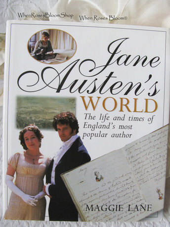 Vintage Book Jane Austen's World gift book  Detailed look into Regency Life and Jane Austen's daily life  Decorative Library Decor WhenRosesBloom
