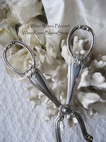 Vintage Gorham Silver Heritage Pattern Salad Tongs When Roses Bloom®