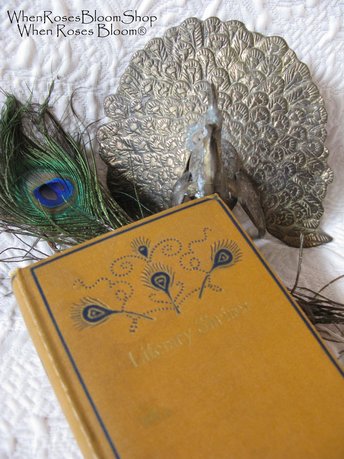 Book Literary Shrines Famous Authors  History 1895  Decorative Pretty Cover Vintage Library Decor Gift Decorative Artwork  WhenRosesBloom